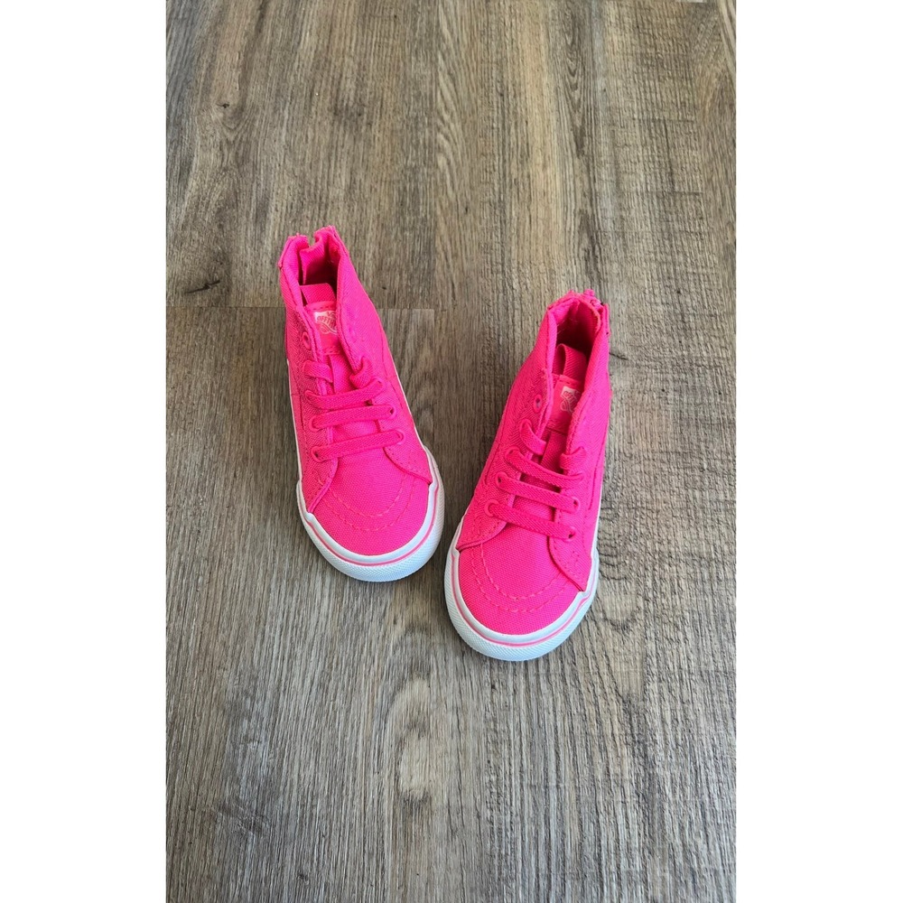 Hot pink high top vans 5c